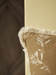 Olive Print Cushion - Ochre - thumbnail 3