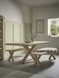 Edvin Rectangle Dining Table - 6 Seater - thumbnail 1