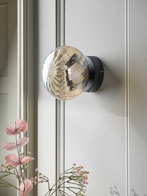 Amber Spiral Glass Wall Light - image 1