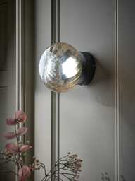 Amber Spiral Glass Wall Light - thumbnail 3