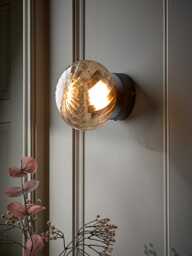 Amber Spiral Glass Wall Light - thumbnail 2