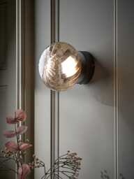 Amber Spiral Glass Wall Light - thumbnail 4