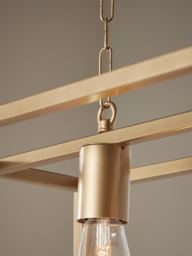 Large Metal Trapeze Pendant - Gold - thumbnail 3