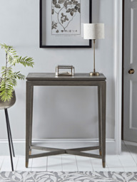 Oak Parquet Style Console Table