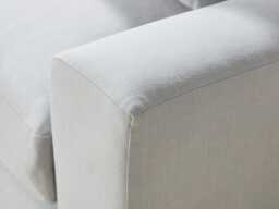 Lyon Chaise Right Hand Sofa - Delicate Rose Opulent Cotton Velvet - thumbnail 4