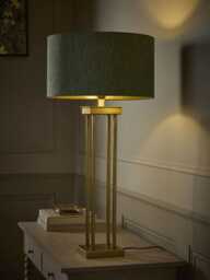 Satin Brass Column Table Lamp - thumbnail 3