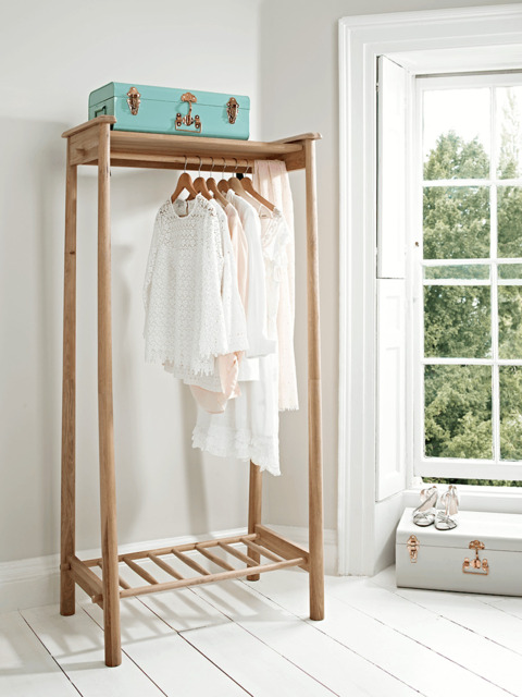 Bergen Oak Clothes Rail - Natural - image 1