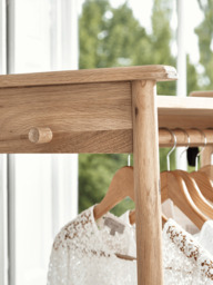 Bergen Oak Clothes Rail - Natural - thumbnail 4