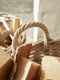 Two Rattan Log Baskets - Round - thumbnail 3
