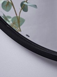 Black Bevelled Round Mirror - Large - thumbnail 3