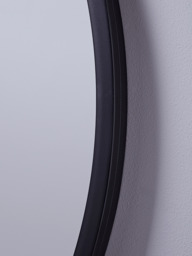 Black Bevelled Round Mirror - Large - thumbnail 2