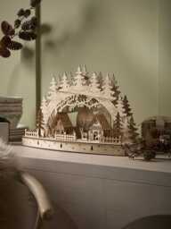 Festive Forest Wooden Lit Village