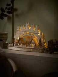 Festive Forest Wooden Lit Village - thumbnail 2
