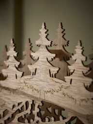 Festive Forest Wooden Lit Village - thumbnail 5