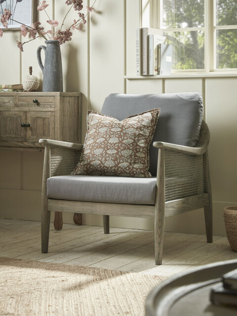 Aged Wicker Occasional Chair - image 1