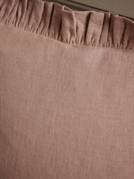 Ruffle Cotton Linen Square Cushion Cover - Vintage Rose - thumbnail 4