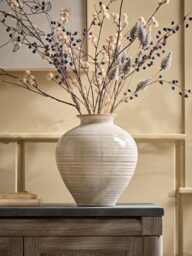 Fluted Brindle Glazed Urn Vase - thumbnail 1
