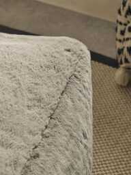 Cosy Luxe Faux Fur Pouffe - Mink - thumbnail 3