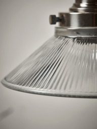 Antique Fluted Glass Wall Light - Silver - thumbnail 5