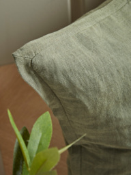 Cotton Linen Rectangular Cushion Cover - Fern Green - thumbnail 2
