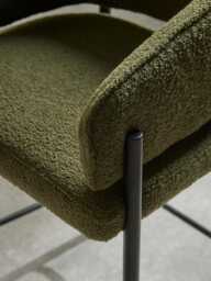 Olive Boucle Stool - thumbnail 2