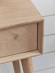 Chevron Oak Storage Console Table - thumbnail 3