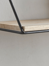 Two Industrial Wood & Metal Shelves - Small - thumbnail 4