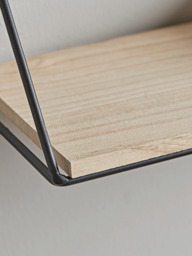 Two Industrial Wood & Metal Shelves - Small - thumbnail 2