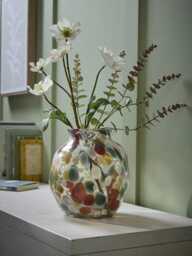 Handpainted Glass Petal Vase