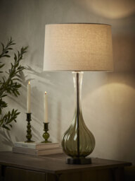 Green Glass Table Lamp - thumbnail 2