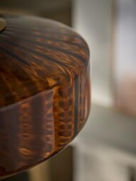 Elliptical Amber Glass Pendant - thumbnail 5
