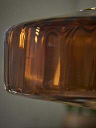 Elliptical Amber Glass Pendant - thumbnail 3
