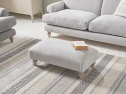 Kiruna Ottoman - Mink Grey Opulent Cotton Velvet - thumbnail 3