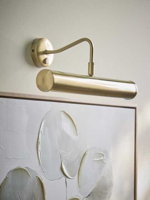 Curved Brass Picture Light - image 1