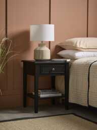 Camille Bedside Table - Black - thumbnail 1