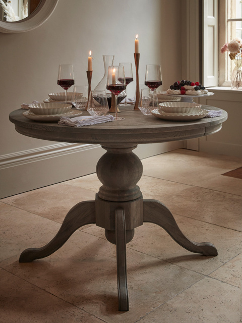 Flen Extendable Round Dining Table - 4 to 6 Seater - image 1
