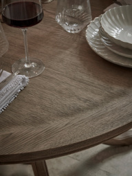 Flen Extendable Round Dining Table - 4 to 6 Seater - thumbnail 3