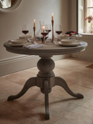 Flen Extendable Round Dining Table - 4 to 6 Seater - thumbnail 1