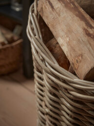 Curved Wicker Log Basket - thumbnail 3