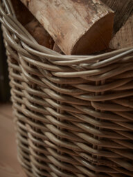 Curved Wicker Log Basket - thumbnail 4