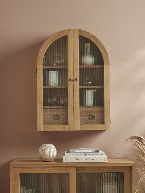 Arched Teak Storage Cabinet - image 1