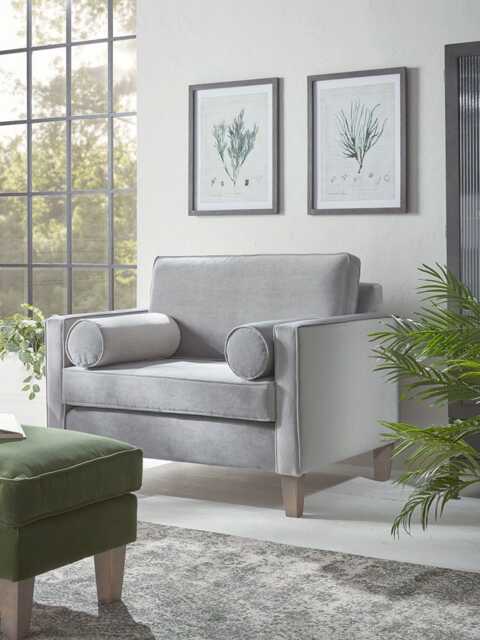 Toulon Loveseat - Seashell Opulent Cotton Velvet - image 1