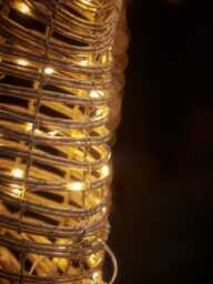 Blonde Faux Rattan Light Up Reindeer - Small - thumbnail 3
