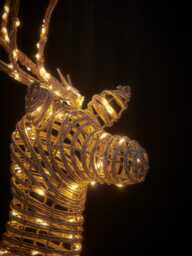Blonde Faux Rattan Light Up Reindeer - Small - thumbnail 2
