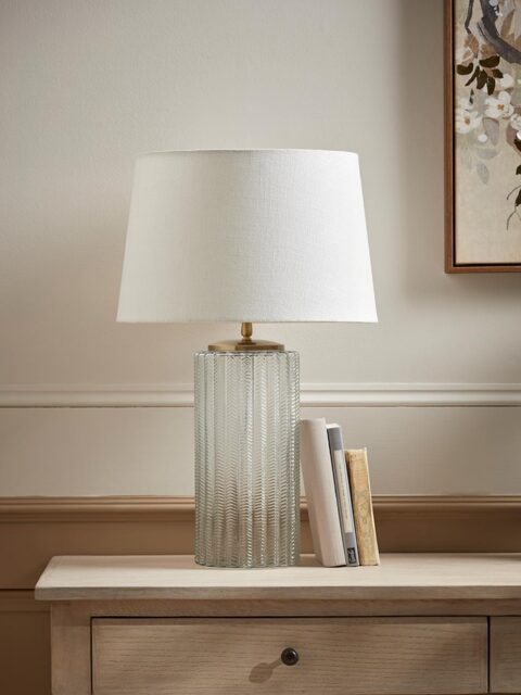 Herringbone Glass Column Table Lamp - image 1