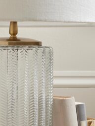Herringbone Glass Column Table Lamp - thumbnail 4