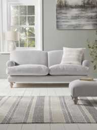 Kiruna Three Seater Sofa - Pale Stone Opulent Cotton Velvet - thumbnail 5