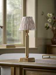 Celeste Rechargeable Table Lamp - Neutral Ikat