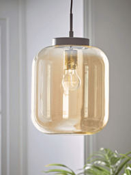 Amber Glass Squoval Pendant - thumbnail 1