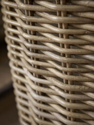 Lined Rattan Laundry Basket - Round - thumbnail 4